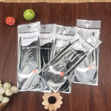 Set of 5 Stainless Steel Circular Knitting Needles Sized 10-15 US (6-10 mm) in Choice of Lengths 17-47 in (43-120cm)