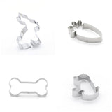 Stainless Steel Cookie Cutters: Bone, Dog, Rabbit, Carrot