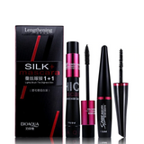 Black Waterproof Mascara with Silk Fiber Base for Long Luxurious Lashes