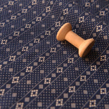 Indigo Blue Diamond Striped Cotton Flannel