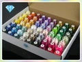 40 Brother Colors Polyester Machine Embroidery Threads 500m each + 20 filled plastic bobbins