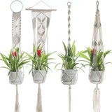 Handmade Indoor Outdoor Cotton  Macrame Plant Hangers