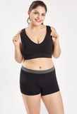 Comfortable Seamless Wireless Lounging Bra with Removable Pads and Wide Shoulder Straps
