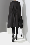 Loose Fitting Cotton Lightweight Jacket with Pockets and Grommet Detailing