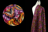 Abstract Zig Zag Cotton Linen Fabric - Price per Yard