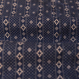 Indigo Blue Diamond Striped Cotton Flannel