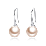 C19 Elegant Pearl Drop Sterling Silver Earrings