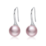 C19 Elegant Pearl Drop Sterling Silver Earrings