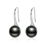 C19 Elegant Pearl Drop Sterling Silver Earrings