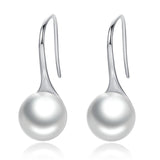 C19 Elegant Pearl Drop Sterling Silver Earrings