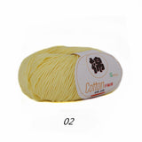 2 balls of 100% Cotton Sport Weight Yarn in 28 Colors