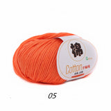 2 balls of 100% Cotton Sport Weight Yarn in 28 Colors