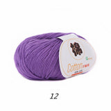 2 balls of 100% Cotton Sport Weight Yarn in 28 Colors