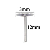 100 Stainless Earring Posts with 3-8 mm ( in) Flat Glue-On Base