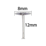 100 Stainless Earring Posts with 3-8 mm ( in) Flat Glue-On Base