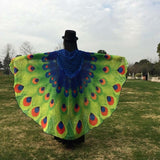 Butterfly Peacock Owl Print Chiffon Beach Wrap Cape