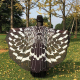 Butterfly Peacock Owl Print Chiffon Beach Wrap Cape