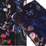 Floral Embroidered Sheer Tulle Fabric