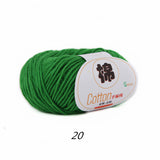 2 balls of 100% Cotton Sport Weight Yarn in 28 Colors