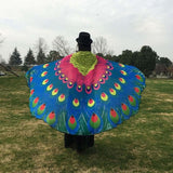 Butterfly Peacock Owl Print Chiffon Beach Wrap Cape