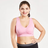 Comfortable Seamless Wireless Lounging Bra with Removable Pads and Wide Shoulder Straps
