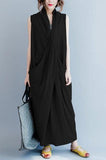 Loosely Draped Rayon Maxi Dress