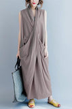 Loosely Draped Rayon Maxi Dress