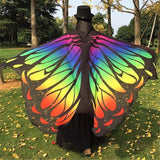 Butterfly Peacock Owl Print Chiffon Beach Wrap Cape