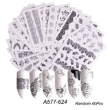 Water Transfer Nail Decal Collection of up to 40 Sheets in Your Choice of Several Themes