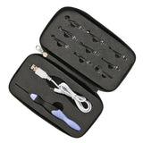 9 in 1 Set of USB LED Interchangeable Crochet Hooks in Sizes B-K US (2.5-6 mm)