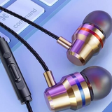 Bass Boosting In Ear Wired Stereo Earbuds with Mic with Spare Covers for Android, iPhone, Computers, Tablets with 3.5mm Connection