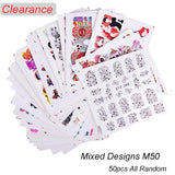 Water Transfer Nail Decal Collection of up to 40 Sheets in Your Choice of Several Themes