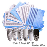 Water Transfer Nail Decal Collection of up to 40 Sheets in Your Choice of Several Themes