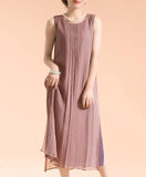 Sleeveless Lined Cotton Dress, Sizes 2-16