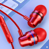 Bass Boosting In Ear Wired Stereo Earbuds with Mic with Spare Covers for Android, iPhone, Computers, Tablets with 3.5mm Connection