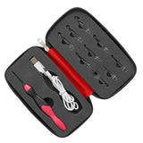 9 in 1 Set of USB LED Interchangeable Crochet Hooks in Sizes B-K US (2.5-6 mm)