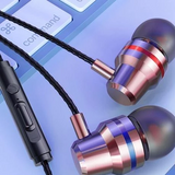 Bass Boosting In Ear Wired Stereo Earbuds with Mic with Spare Covers for Android, iPhone, Computers, Tablets with 3.5mm Connection