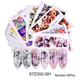 Water Transfer Nail Decal Collection of up to 40 Sheets in Your Choice of Several Themes