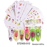 Water Transfer Nail Decal Collection of up to 40 Sheets in Your Choice of Several Themes