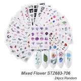Water Transfer Nail Decal Collection of up to 40 Sheets in Your Choice of Several Themes