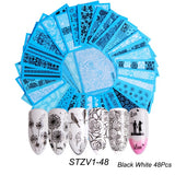 Water Transfer Nail Decal Collection of up to 40 Sheets in Your Choice of Several Themes