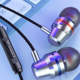 Bass Boosting In Ear Wired Stereo Earbuds with Mic with Spare Covers for Android, iPhone, Computers, Tablets with 3.5mm Connection