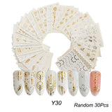 Water Transfer Nail Decal Collection of up to 40 Sheets in Your Choice of Several Themes