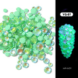 Glow in the Dark  Rhinestone Nail Art