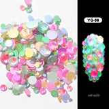 Glow in the Dark  Rhinestone Nail Art