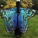 Butterfly Peacock Owl Print Chiffon Beach Wrap Cape