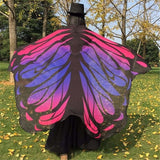 Butterfly Peacock Owl Print Chiffon Beach Wrap Cape