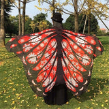 Butterfly Peacock Owl Print Chiffon Beach Wrap Cape