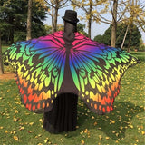 Butterfly Peacock Owl Print Chiffon Beach Wrap Cape