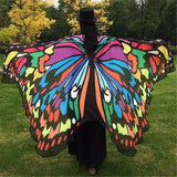 Butterfly Peacock Owl Print Chiffon Beach Wrap Cape